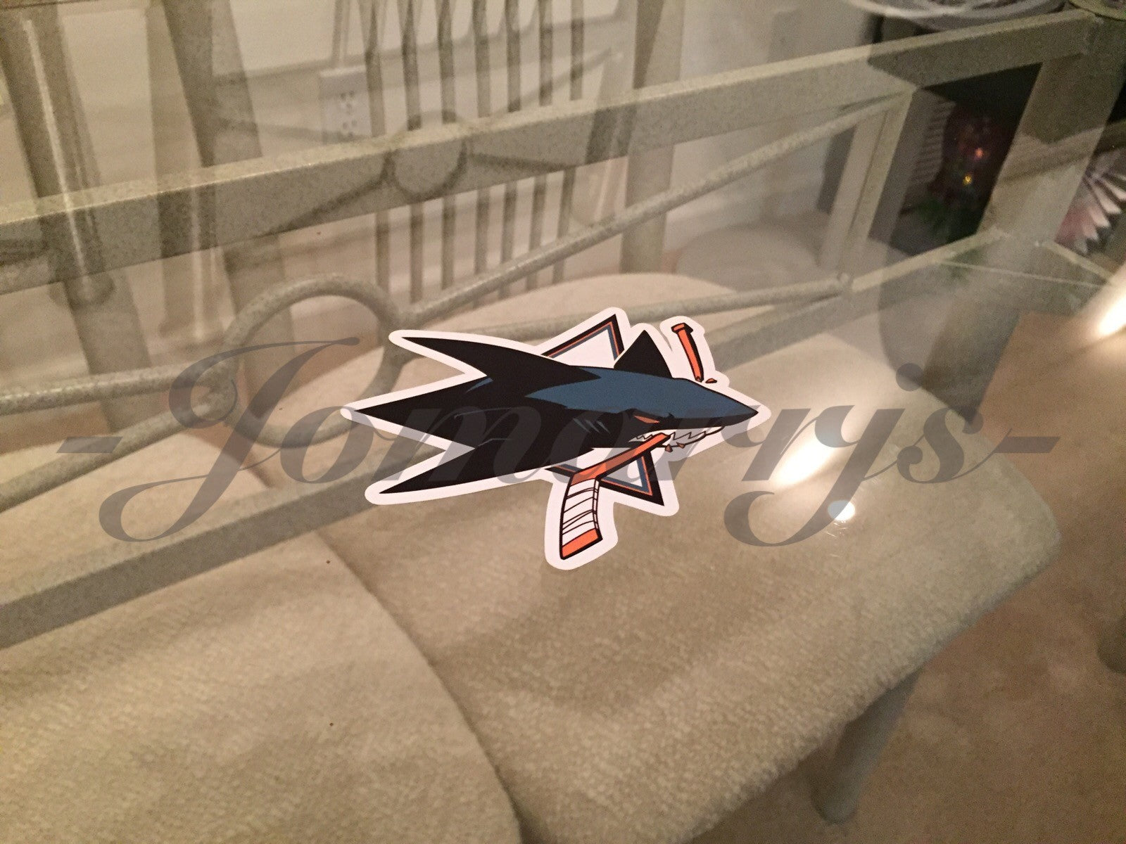 San Jose Sharks Teal Black Sticker Decal Vinyl NHL *3 Sizes!* fear the fin jaws