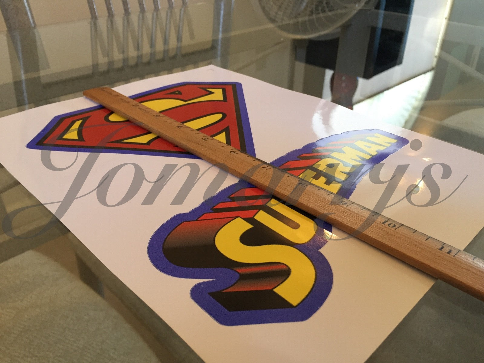 Superman 2-in-1 Logo & Emblem Sticker Decal Sign DC Comics Movie Justice League