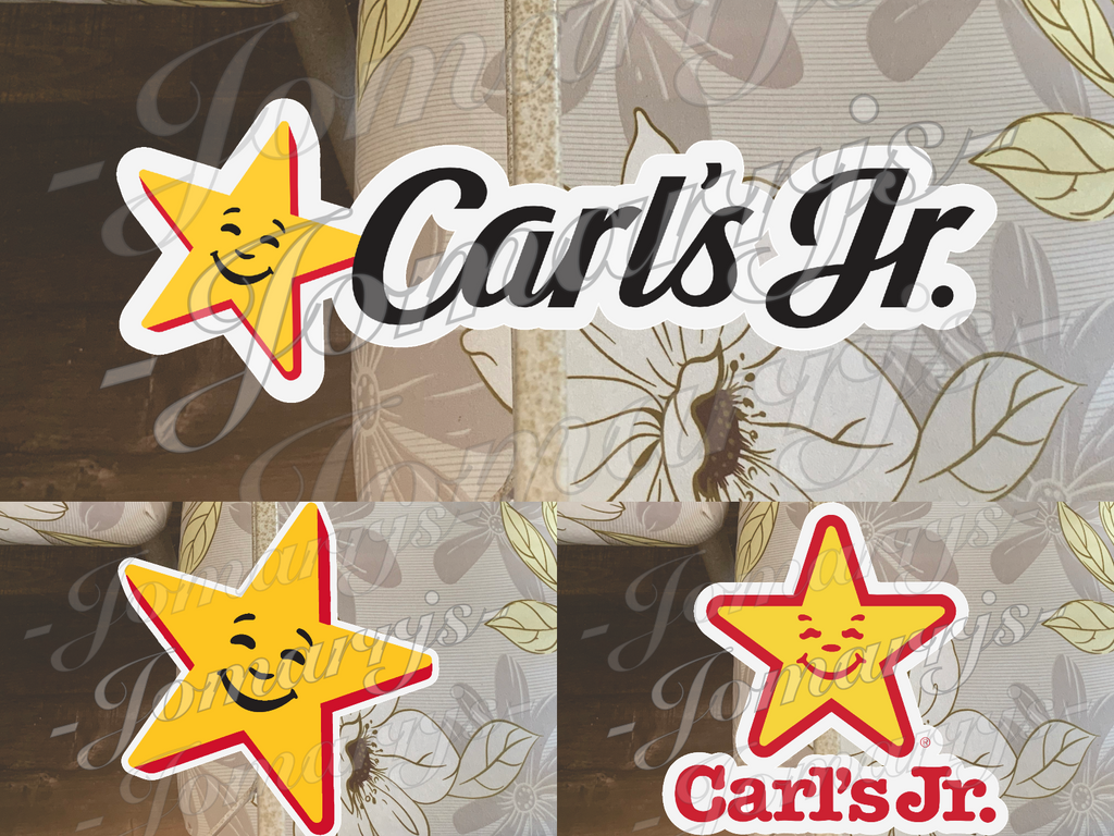 Carl's Jr. Logo Custom Vinyl Sticker Decal fan tumbler laptop waterproof