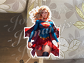 Super Girl Custom 03 Vinyl Sticker Decal Art Cute sexy superman dc comics waifu