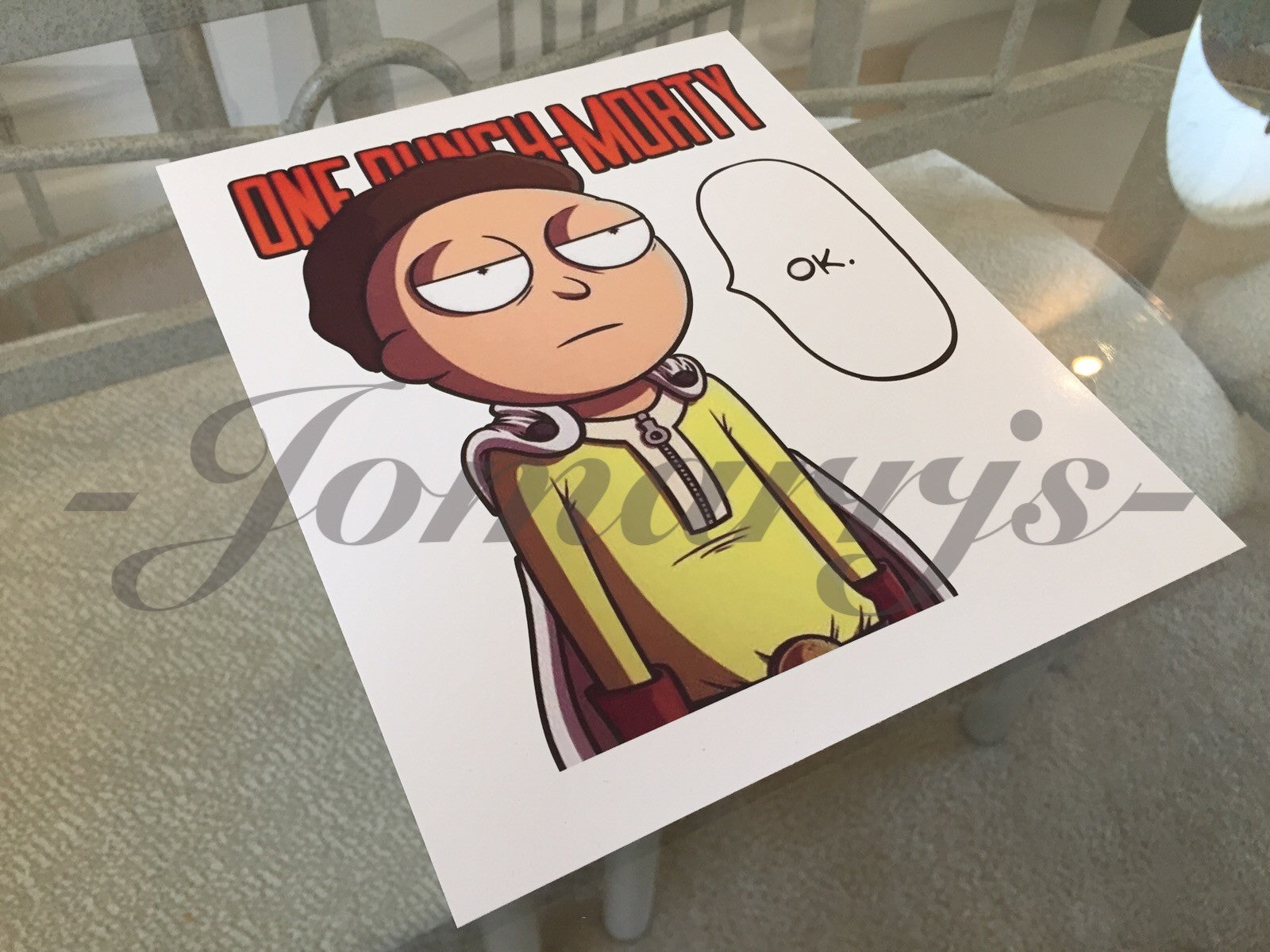 One Punch Morty Man Anime Rick & Morty "OK" Anime Decal Sticker saitama 4"-18"