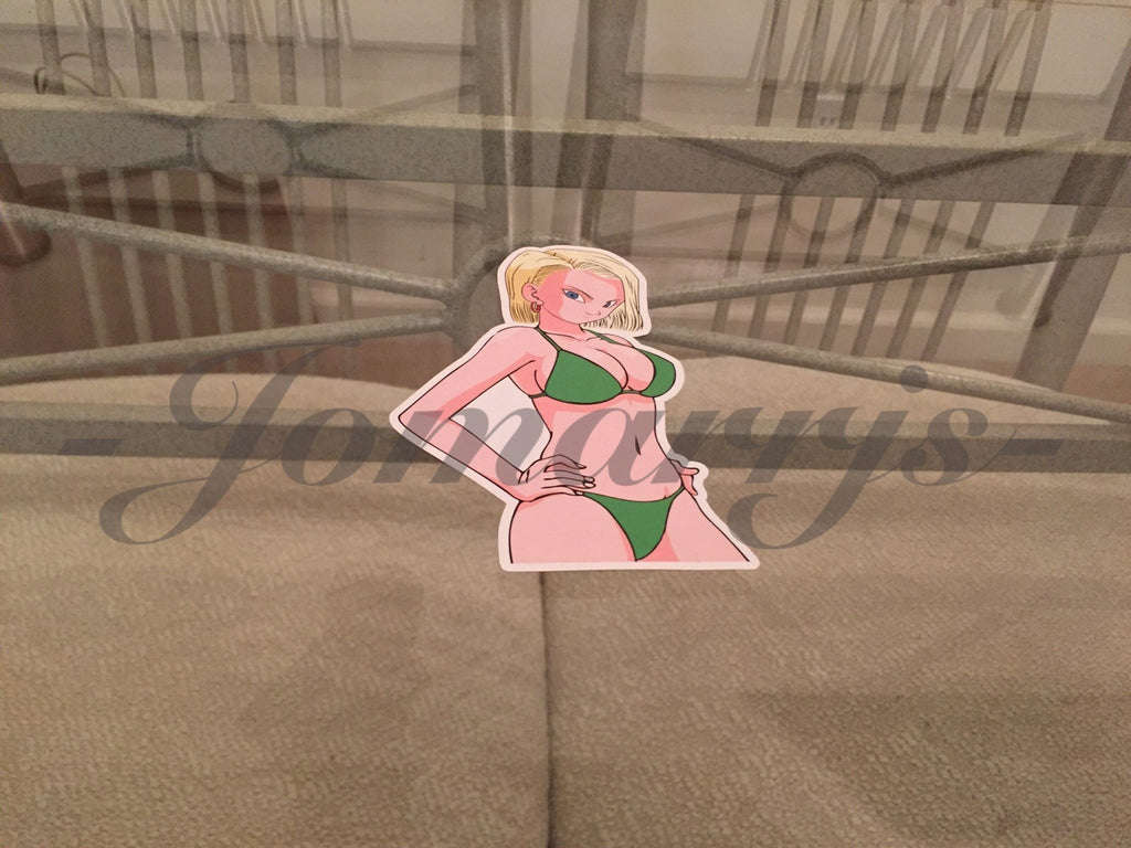 Dragon Ball Z Anime Android 18 Bikini Sun Fun Sticker Decal Vinyl DBZ