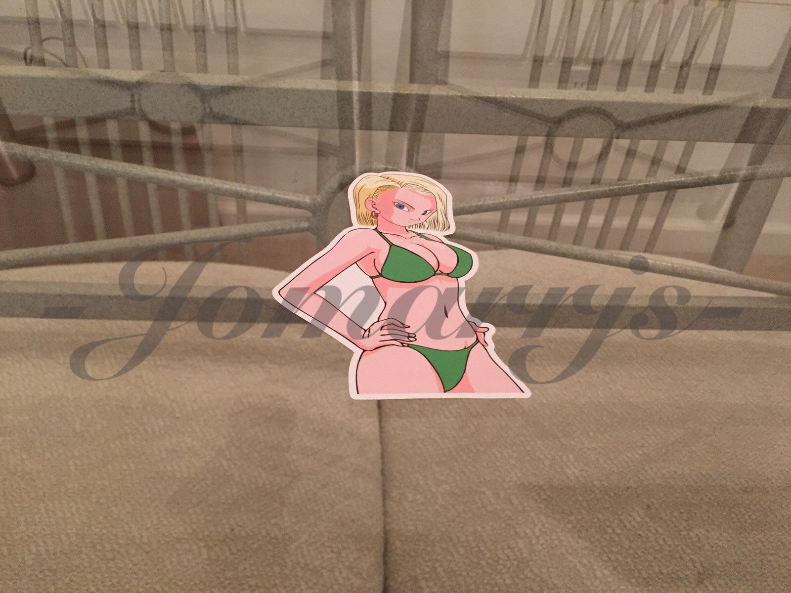 Dragon Ball Z Anime Android 18 Bikini Sun Fun Sticker Decal Vinyl DBZ