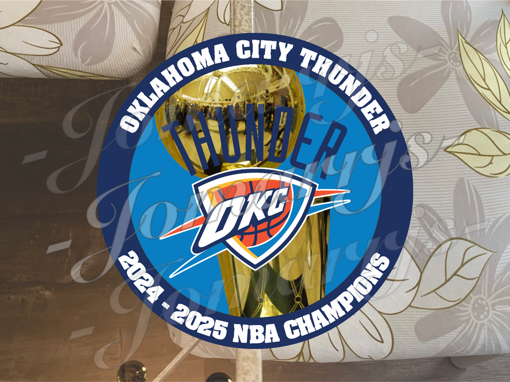Oklahoma City Thunder OKC 2024-2025 Champions Logo NBA Sticker Decal 2"-18"