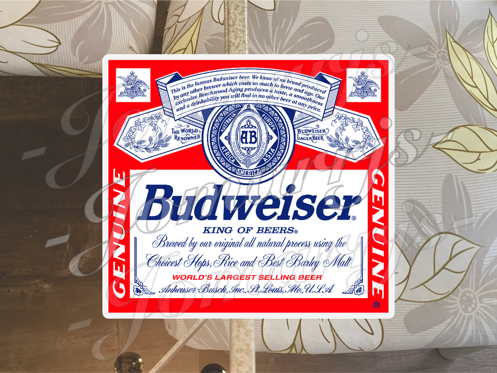 Budweiser Beer Logo Custom Vinyl Sticker Decal fan car vehicle tumbler Sz 3"-18"