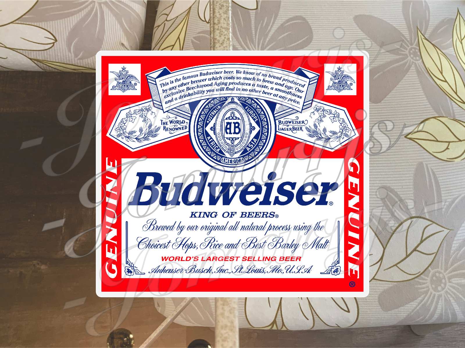 Budweiser Beer Logo Custom Vinyl Sticker Decal fan car vehicle tumbler Sz 3"-18"