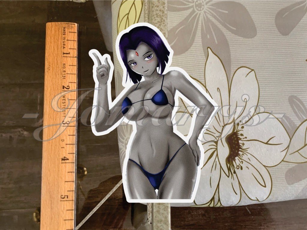 Teen Titans Raven Anime Sticker Decal ecchi sexy pin up bikini sun fun #1-4