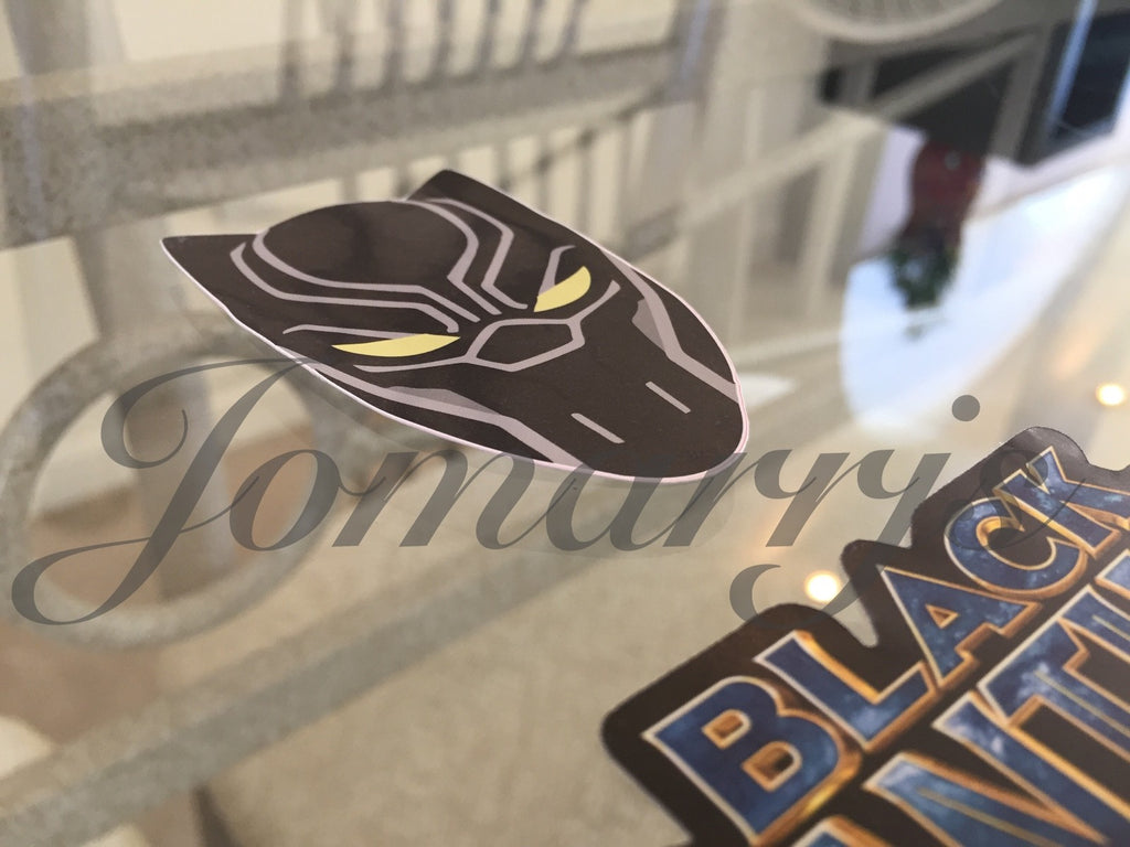 Marvel Black Panther 2-in-1 Mask & Logo Sticker Decal Sign Comic Movie Avengers
