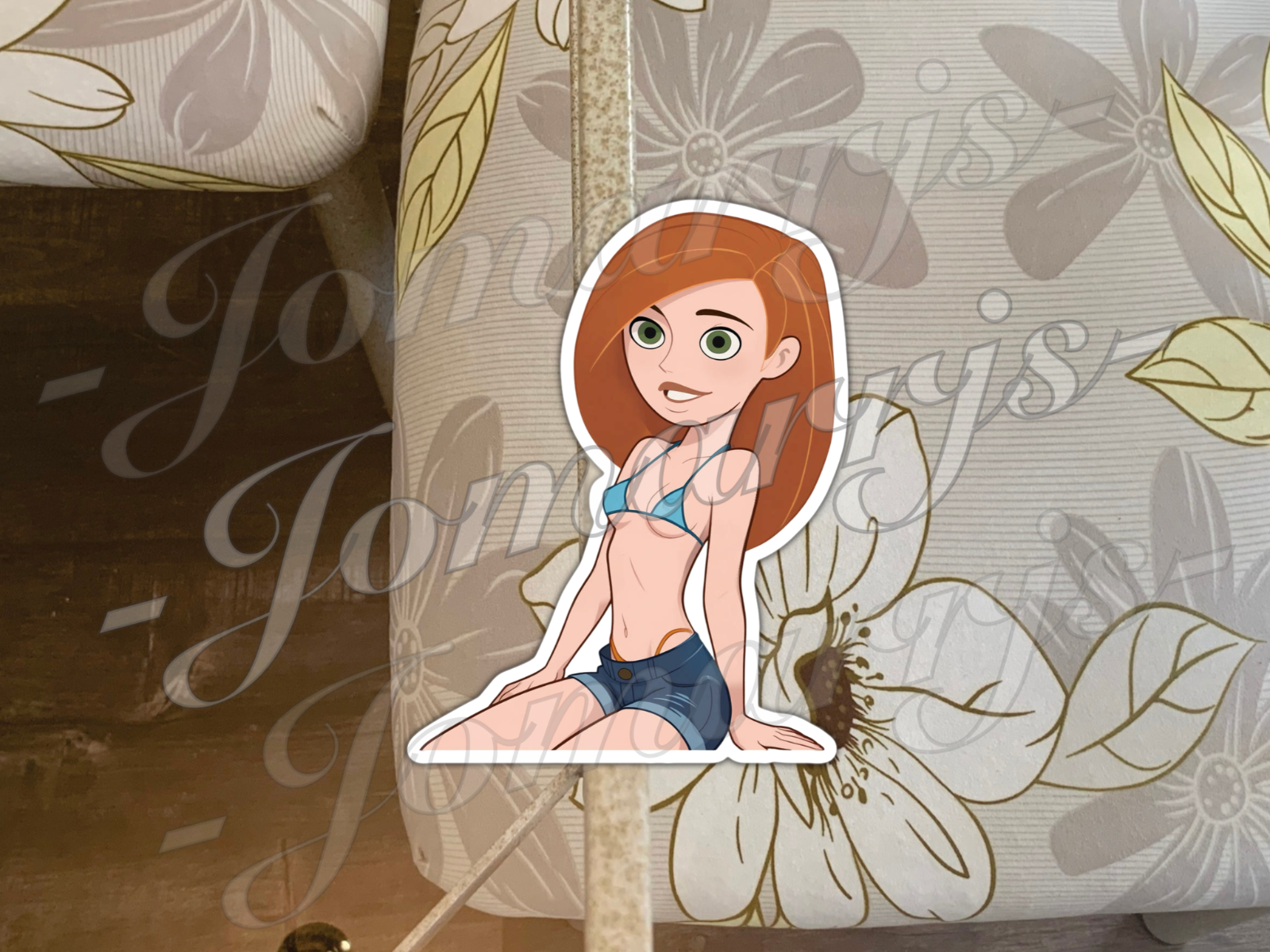 Kimpossible Anime Kim 02-05 Bikini Sticker Decal ecchi waifu art ronstoppable