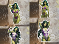 The Incredible Hulk She Hulk Sticker Decal bikini waifu 03-06 waterproof car
