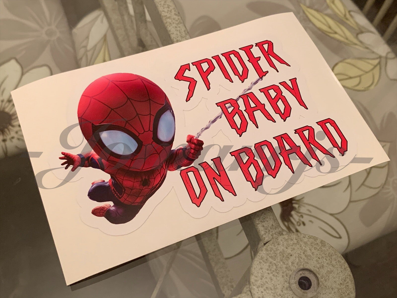 Custom Spiderman Baby (or Kid) on Board Sticker Decal spider Marvel peter parker