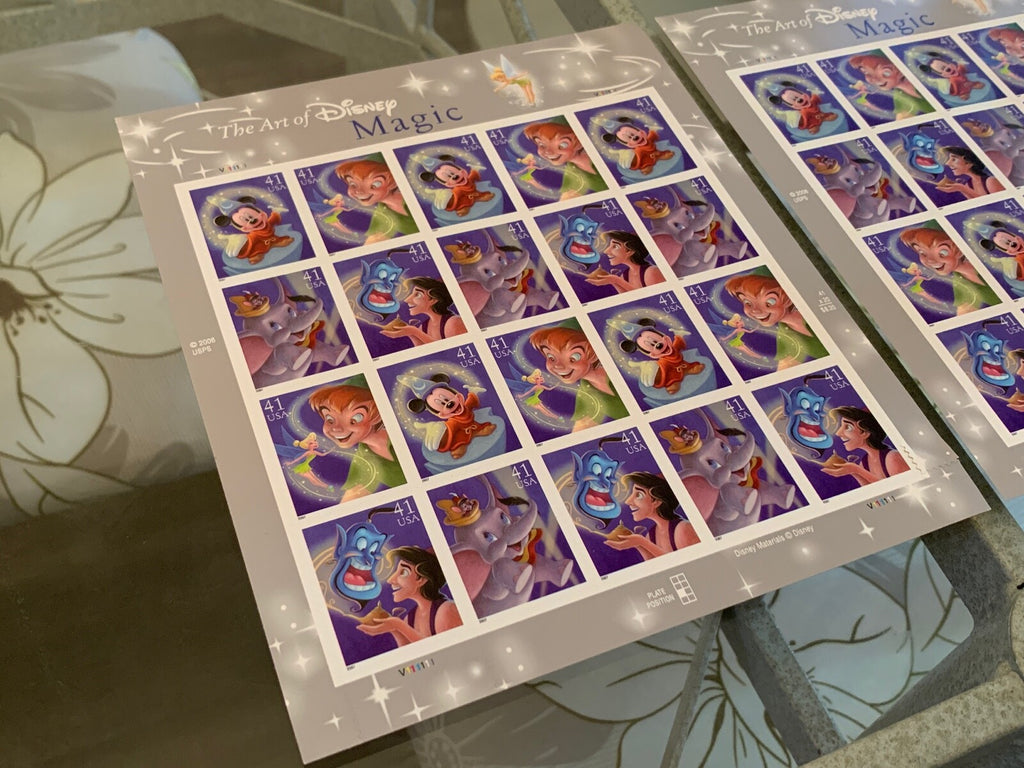 US Scott #4192 41¢ x2 The Art of Disney: Magic Sheet of 20 VF NH MNH (Lot of 2)