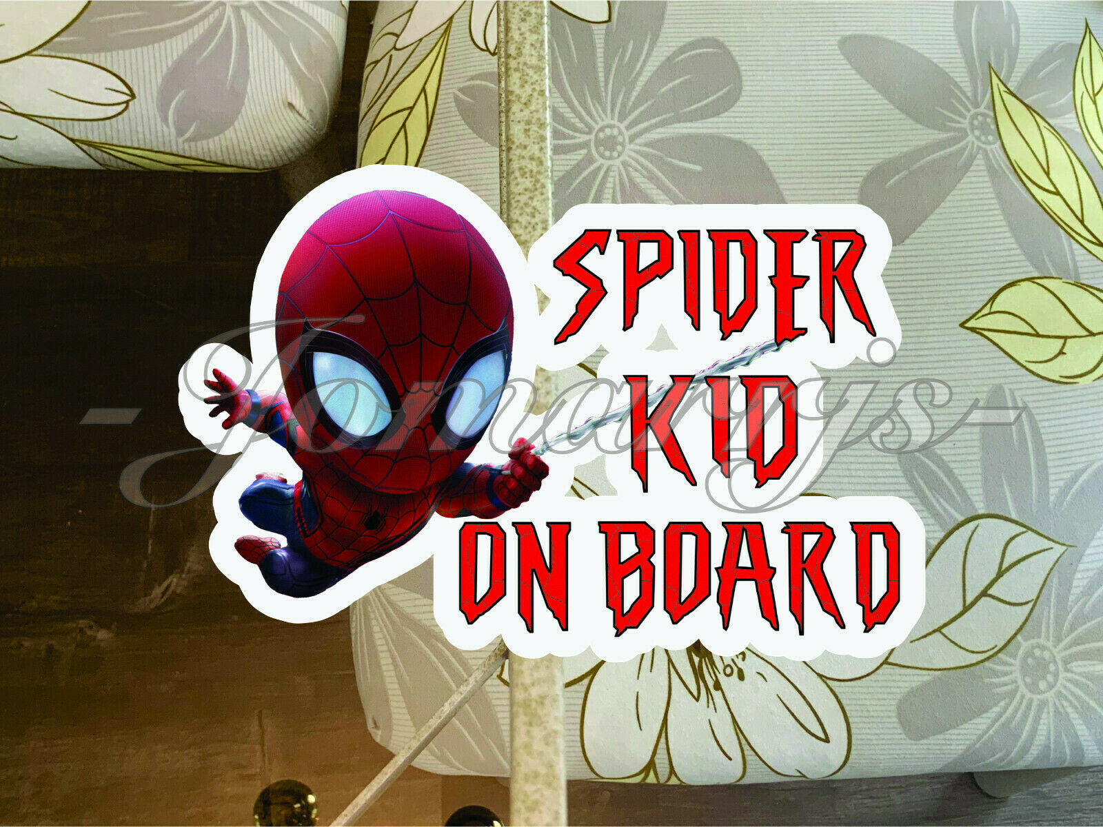 Custom Spiderman Baby (or Kid) on Board Sticker Decal spider Marvel peter parker