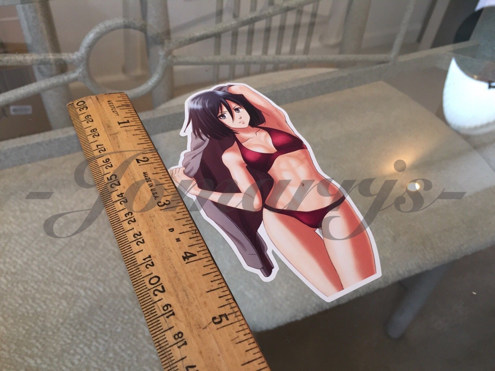 Attack on Titan Anime - Mikasa Ackerman Bikini Sun Fun Sticker Decal Vinyl manga