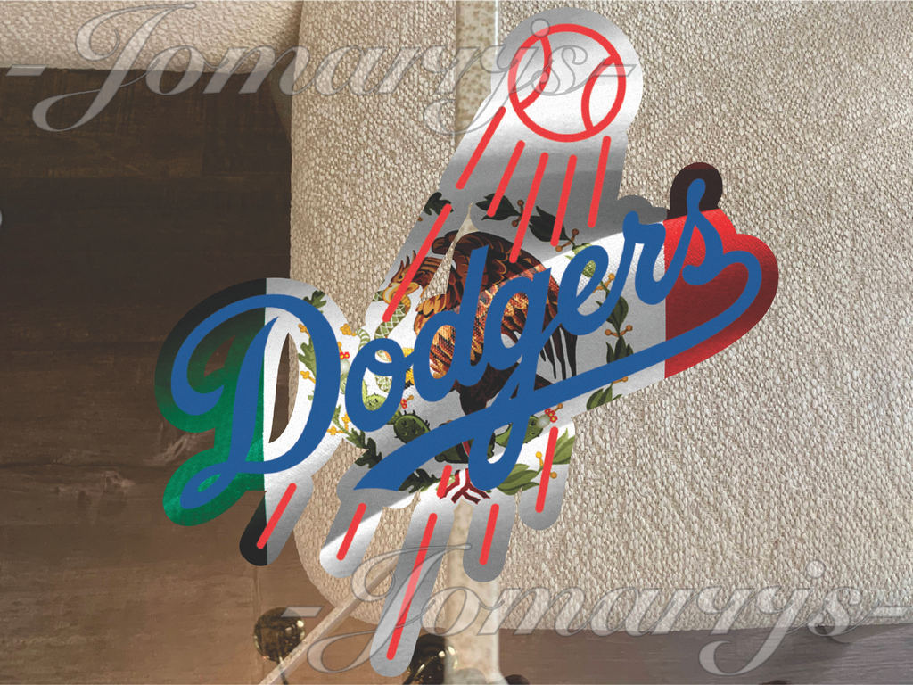 Los Angeles Dodgers Custom LA Mexico Flag Sticker MLB Decal Mexican Pride Fan