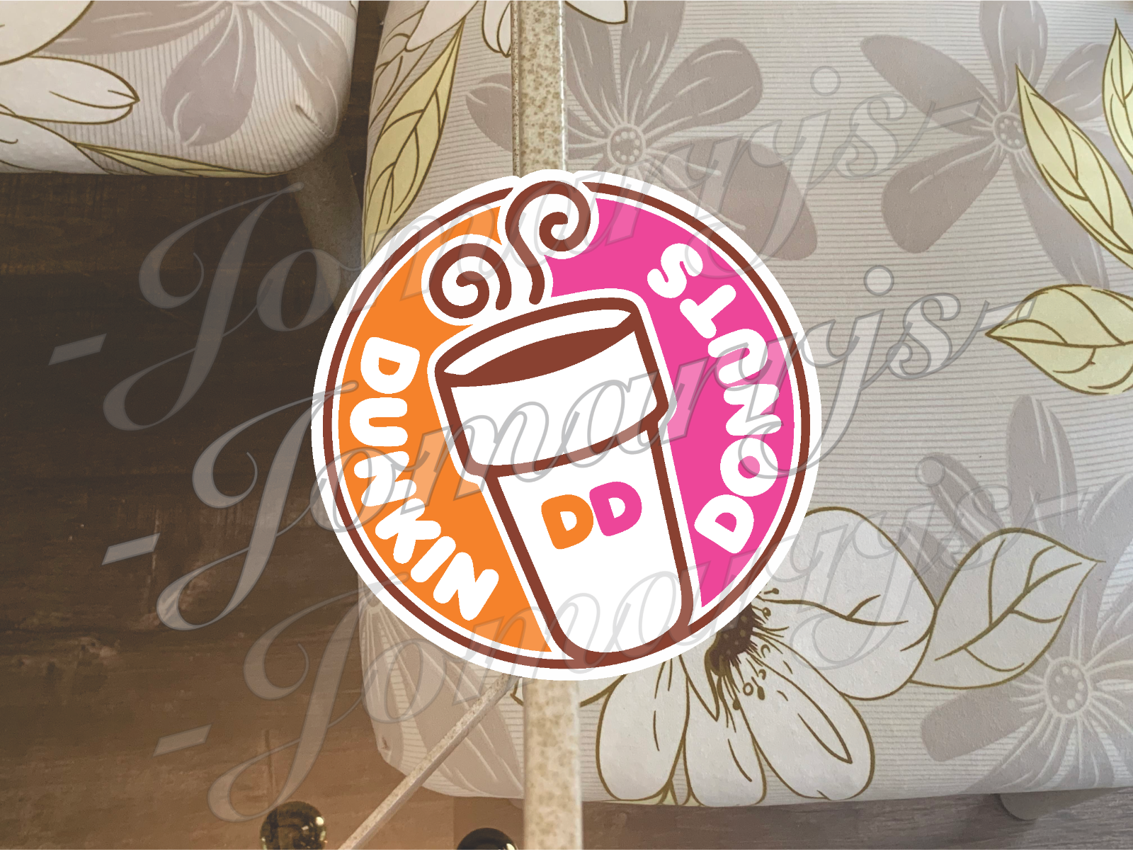 Dunkin' Donuts Logo Custom Colored Vinyl Sticker Decal car tumbler laptop