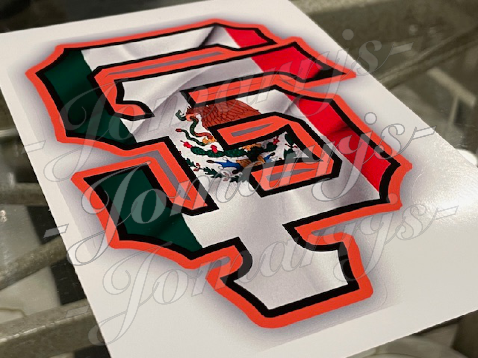San Francisco Giants Custom Mexico Flag MLB Sticker Decal SF GIGANTES! 2"-18"