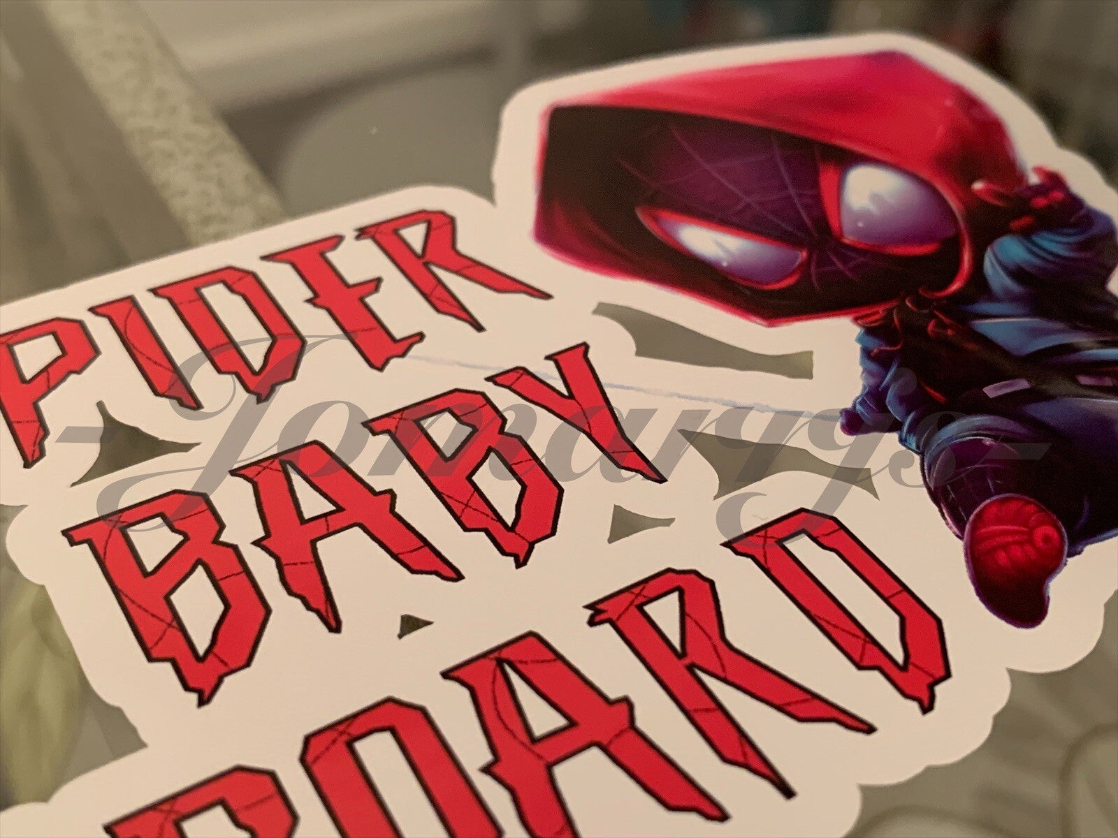Custom Chibi Spiderman Baby (or Kid) on Board Sticker Decal spider miles morales