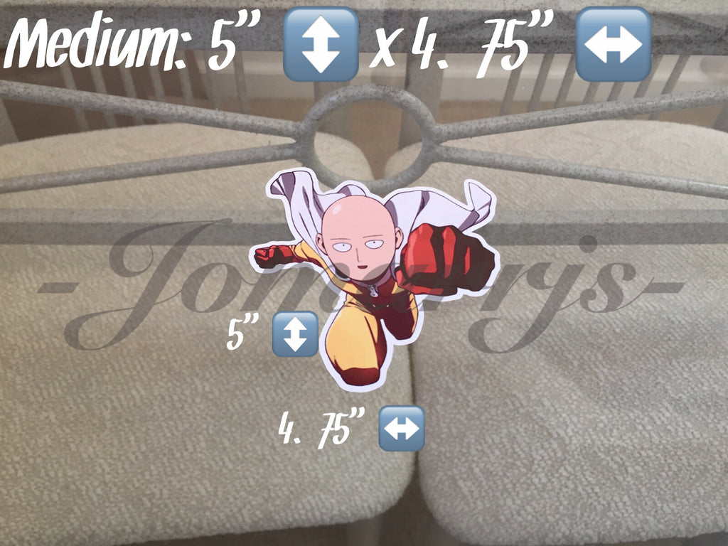 One Punch Man - Anime - Saitama - "Charging Punch" Anime Decal Sticker *3 Sizes*