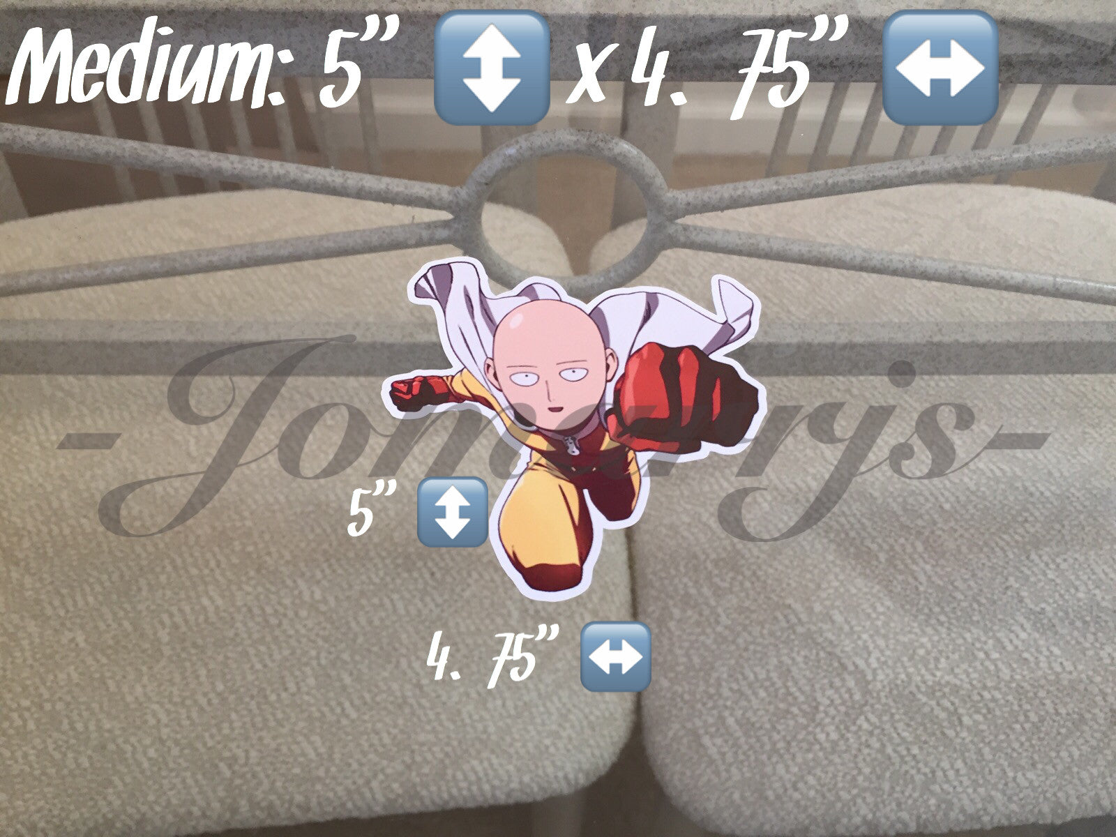 One Punch Man - Anime - Saitama - "Charging Punch" Anime Decal Sticker *3 Sizes*
