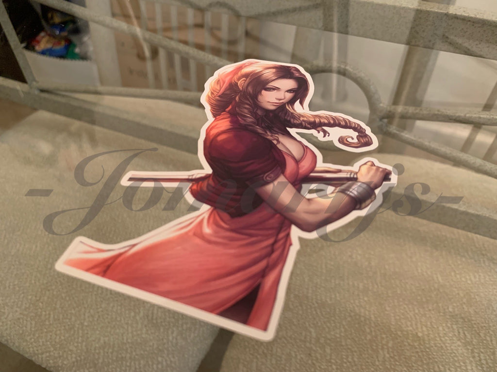 Final Fantasy Gaming Aerith Gainsborough Sticker Decals Vinyl ff 7 anime vii A.