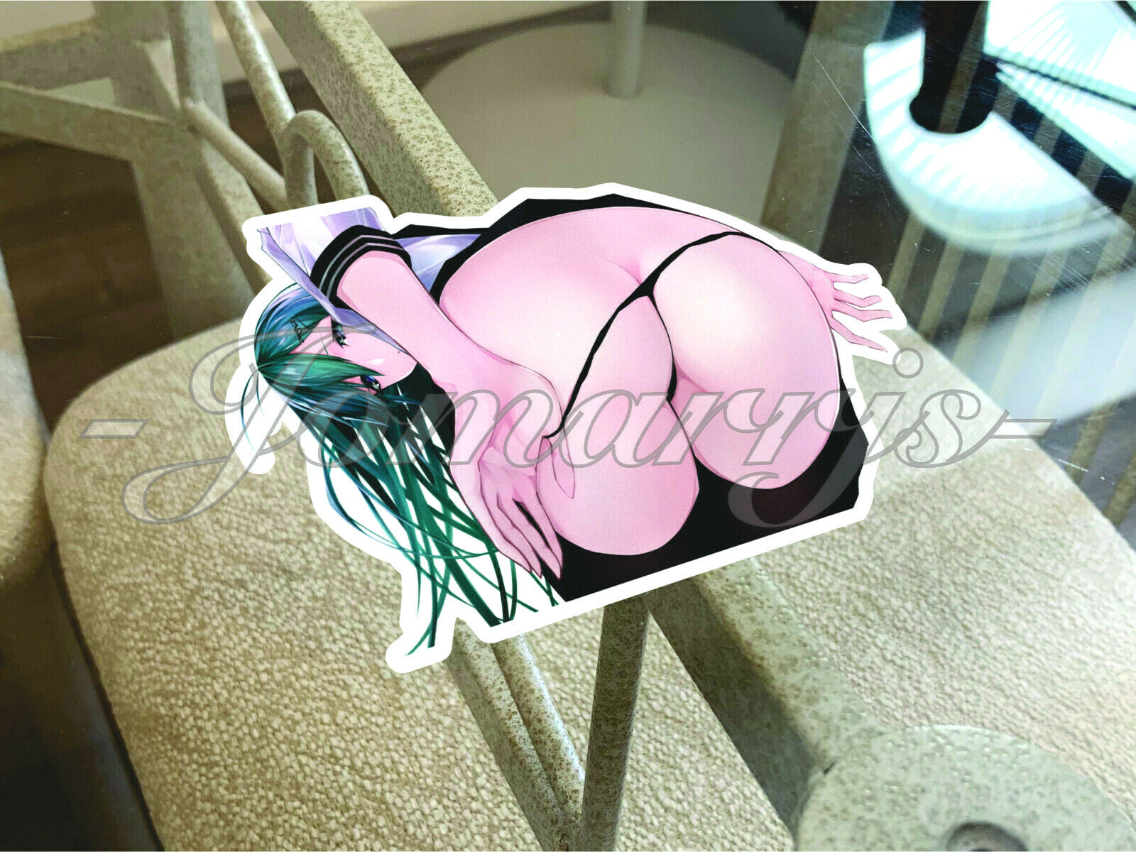 Touhou Anime Sanae Kochiya "Drop Em" Sticker Decal bikini lewd manga sexy art