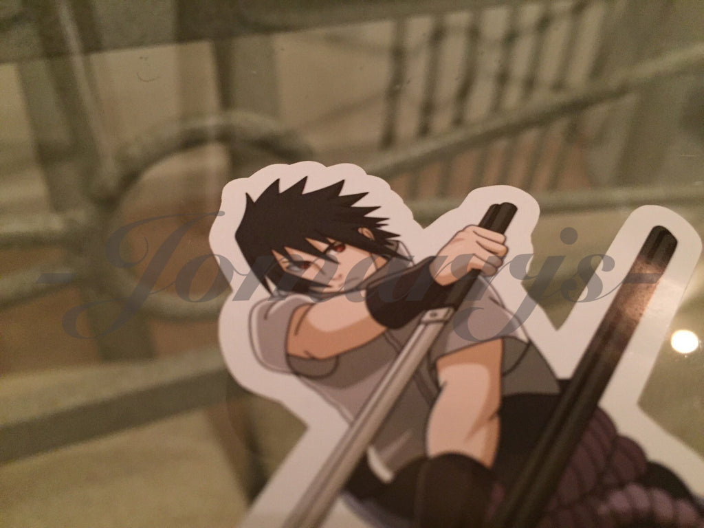 Naruto - Anime - Sasuke Uchiha Sticker Decals Vinyl Sign Comic *Sz: 4”-18”*