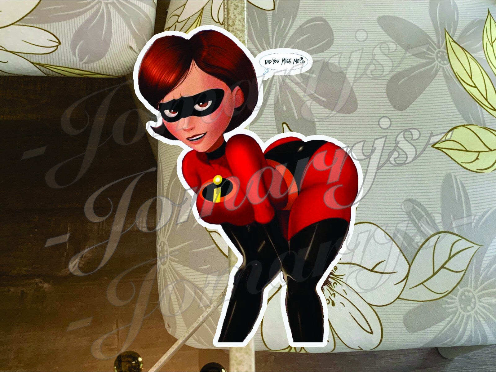 The Incredibles Elastigirl Helen Parr 02 Custom Sticker Decal ecchi pin up lewd
