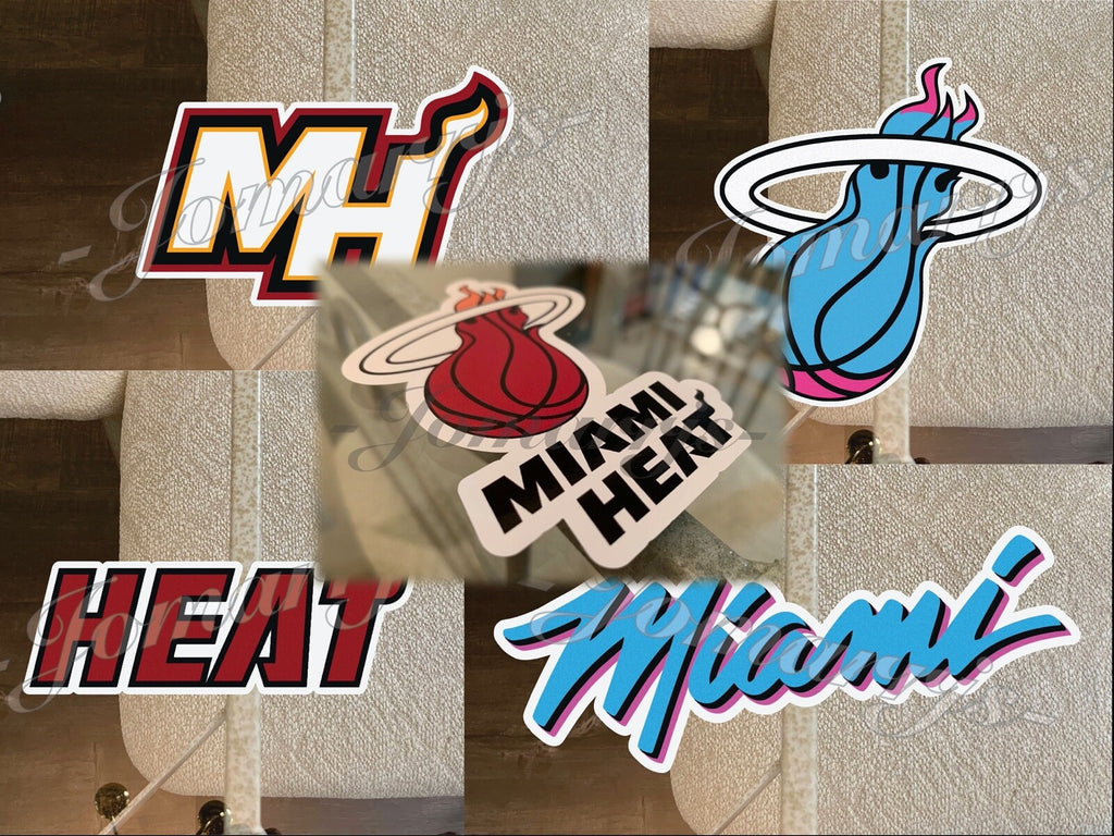 Miami Heat Logo NBA Sticker Decal Vinyl waterproof 2"-18" car tumbler phone