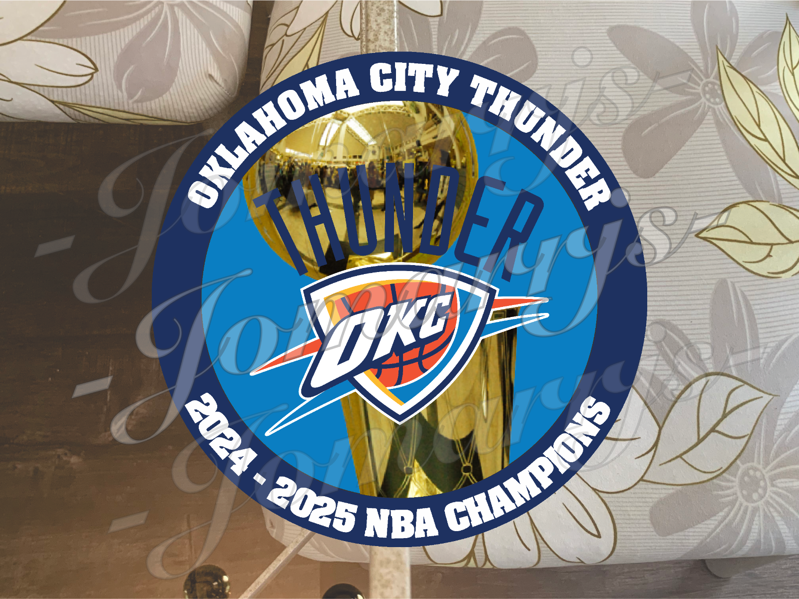 Oklahoma City Thunder OKC 2024-2025 Champions Logo NBA Sticker Decal 2"-18"
