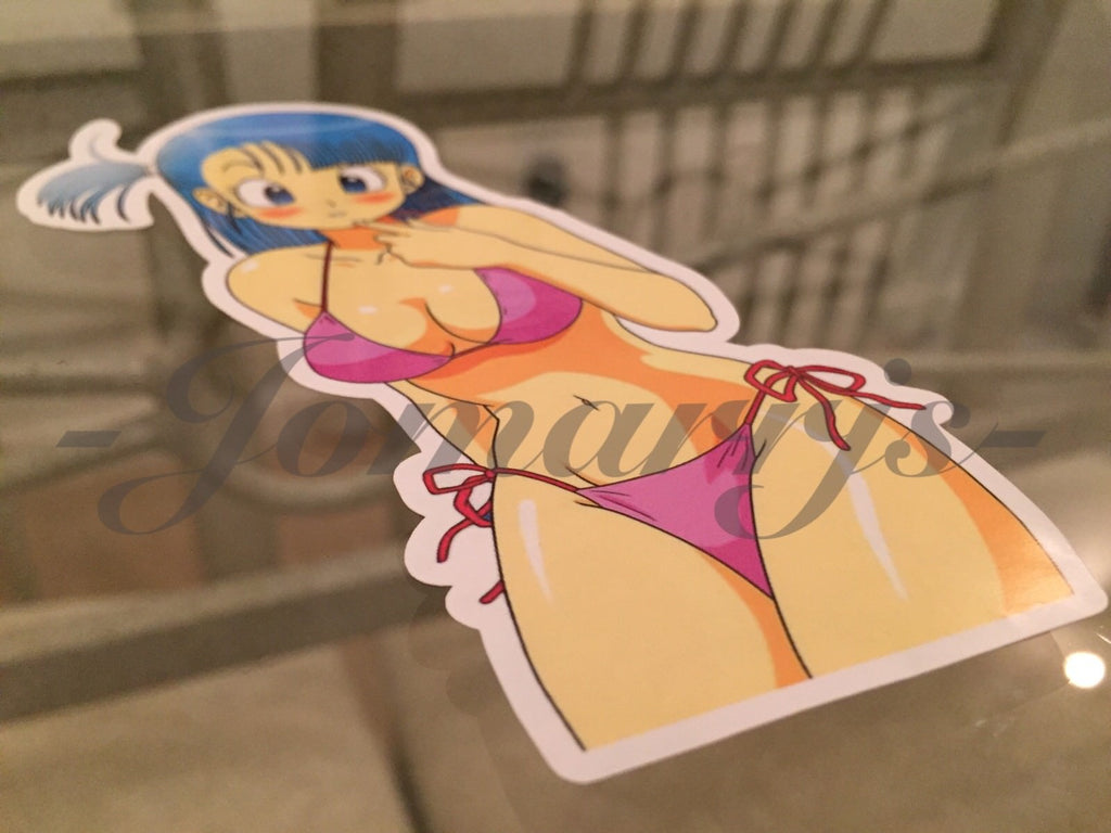 Dragon Ball Z Anime Bulma Bikini Sun Fun Sticker Decal Vinyl Comic DBZ
