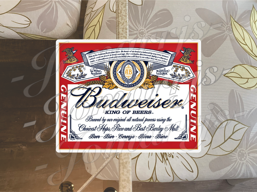 Budweiser Beer Logo Custom Vinyl Sticker Decal fan car vehicle tumbler Sz 3"-18"