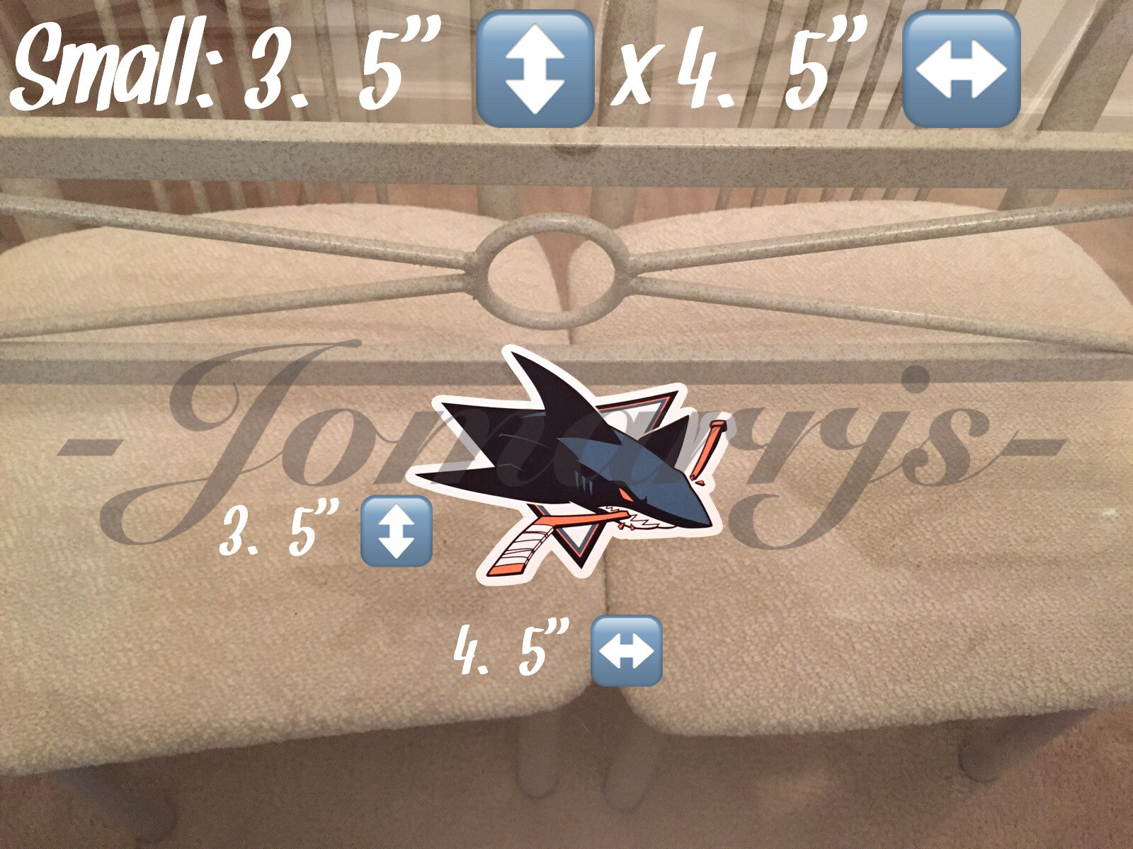 San Jose Sharks Teal Black Sticker Decal Vinyl NHL *3 Sizes!* fear the fin jaws