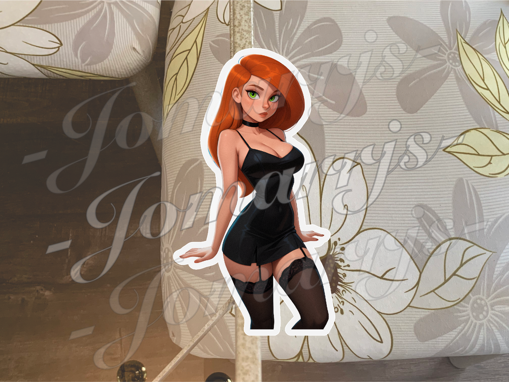 Kimpossible Anime Kim 01 Sticker Decal Vinyl sexy manga ecchi waifu art lingerie