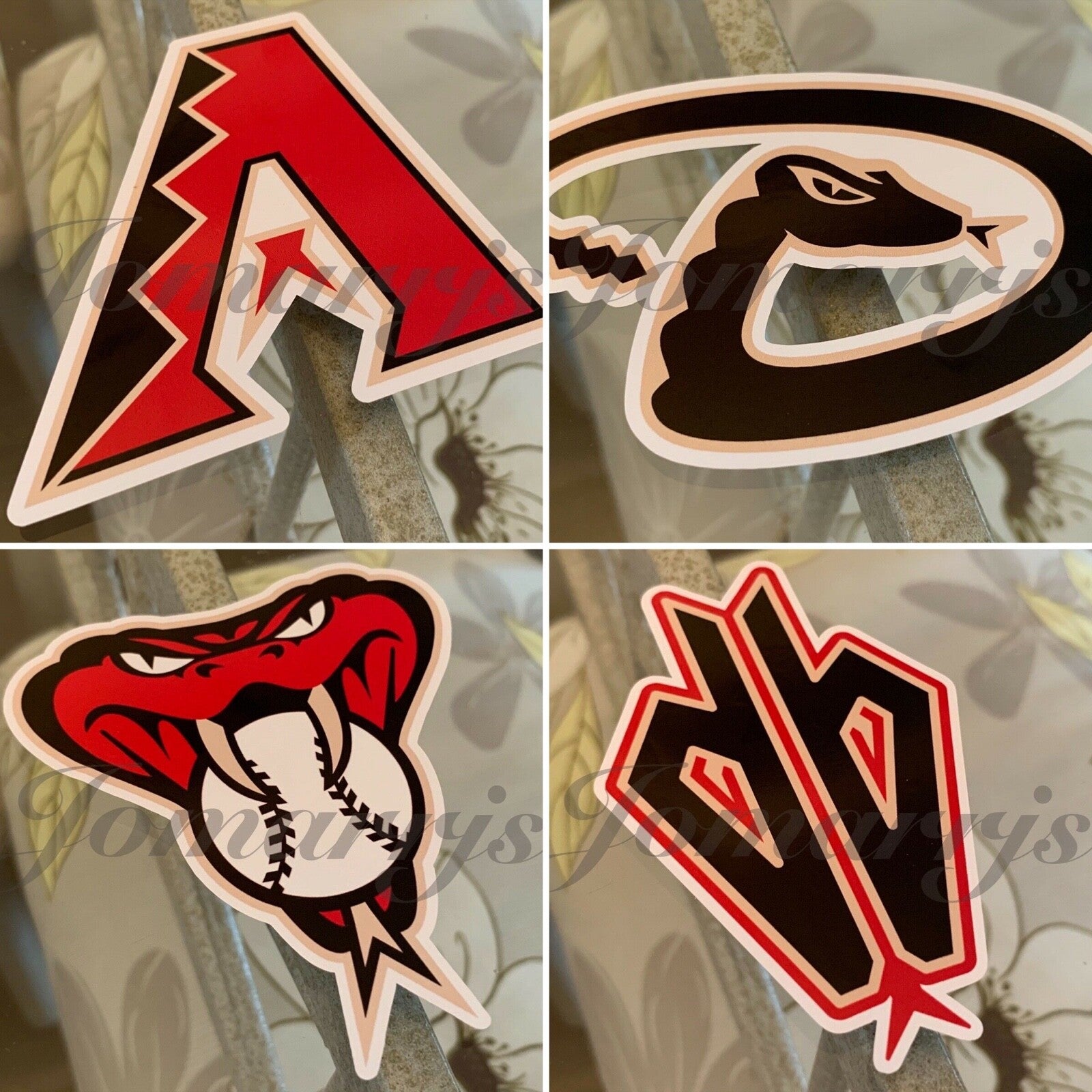 Arizona Diamondbacks Team Logo MLB Sticker Decal #RattleOn waterproof 2"-18"