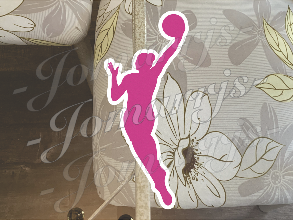 WNBA Logo Custom Colored Decal laptop waterproof tumbler Sz 2"-18"