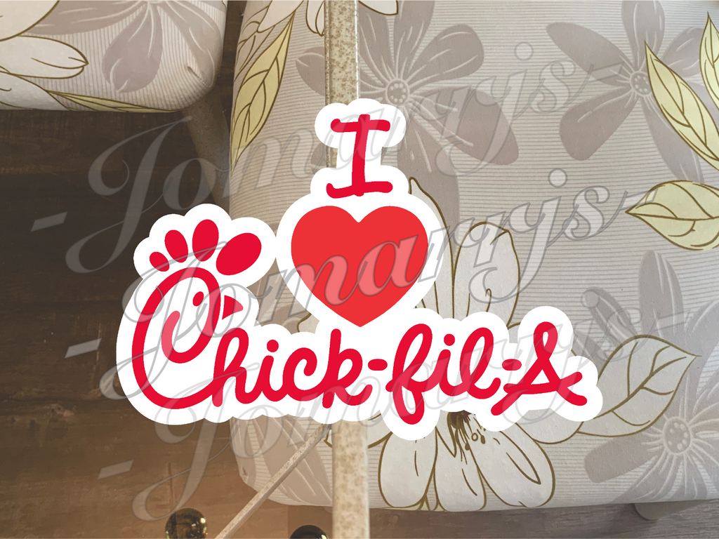 Chick Fil A Logo Custom Vinyl Sticker Decal fan tumbler laptop fast food