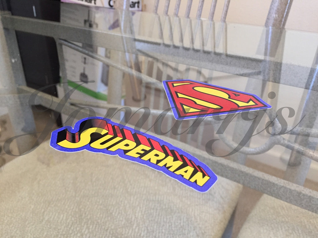 Superman 2-in-1 Logo & Emblem Sticker Decal Sign DC Comics Movie Justice League