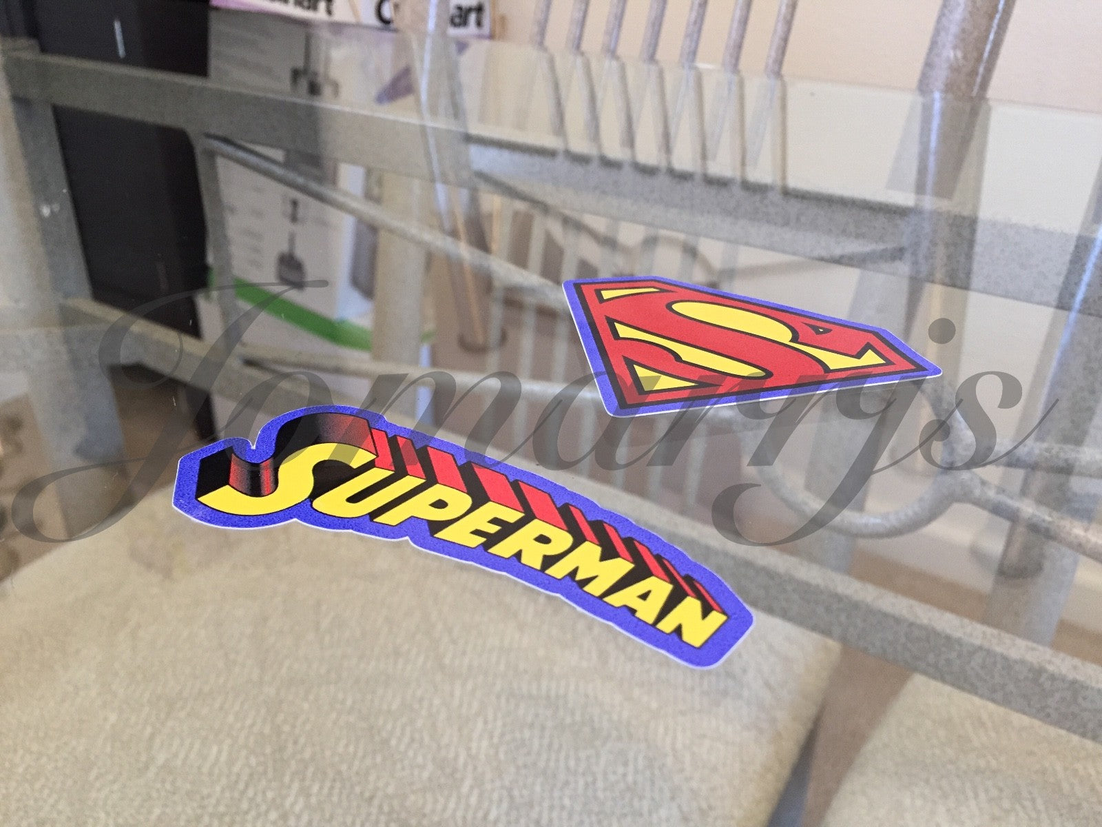 Superman 2-in-1 Logo & Emblem Sticker Decal Sign DC Comics Movie Justice League