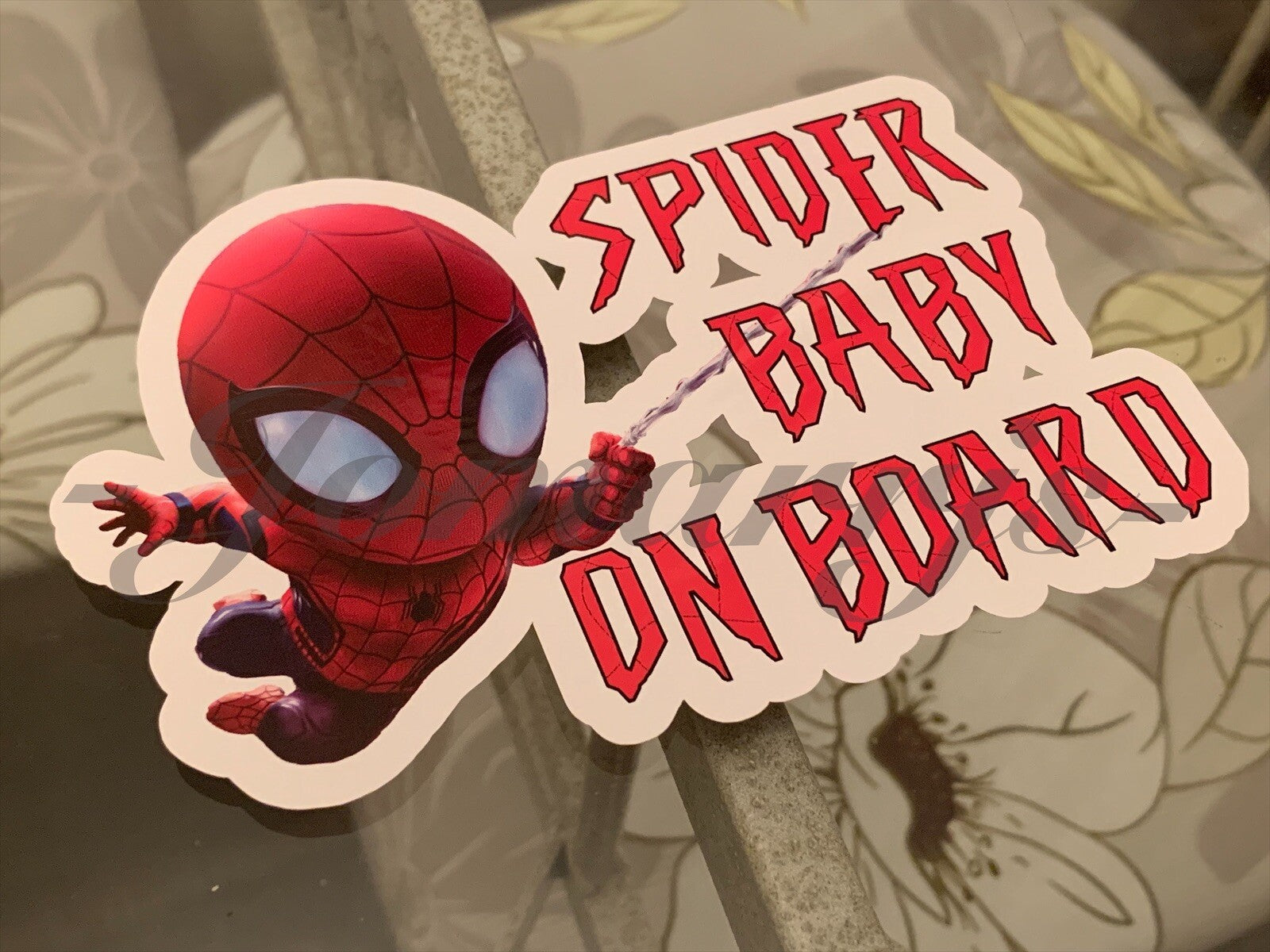 Custom Spiderman Baby (or Kid) on Board Sticker Decal spider Marvel peter parker