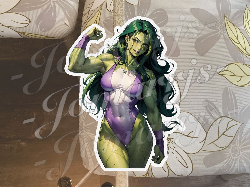 The Incredible Hulk She Hulk Sticker Decal bikini waifu 03-06 waterproof car