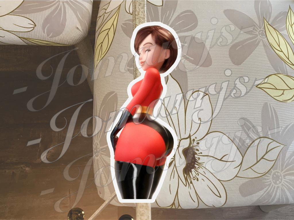 The Incredibles Elastigirl Helen Parr 06 Custom Sticker Decal ecchi pin up lewd