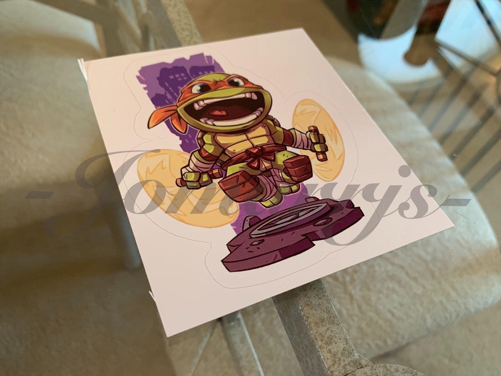 Teenage Mutant Ninja Turtles Michelangelo Sticker Decal Sign Chibi Movie