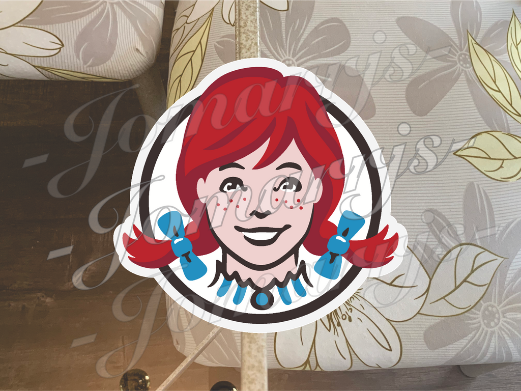 Wendy's Hamburgers Logo Custom Vinyl Sticker Decal fan tumbler laptop fast food