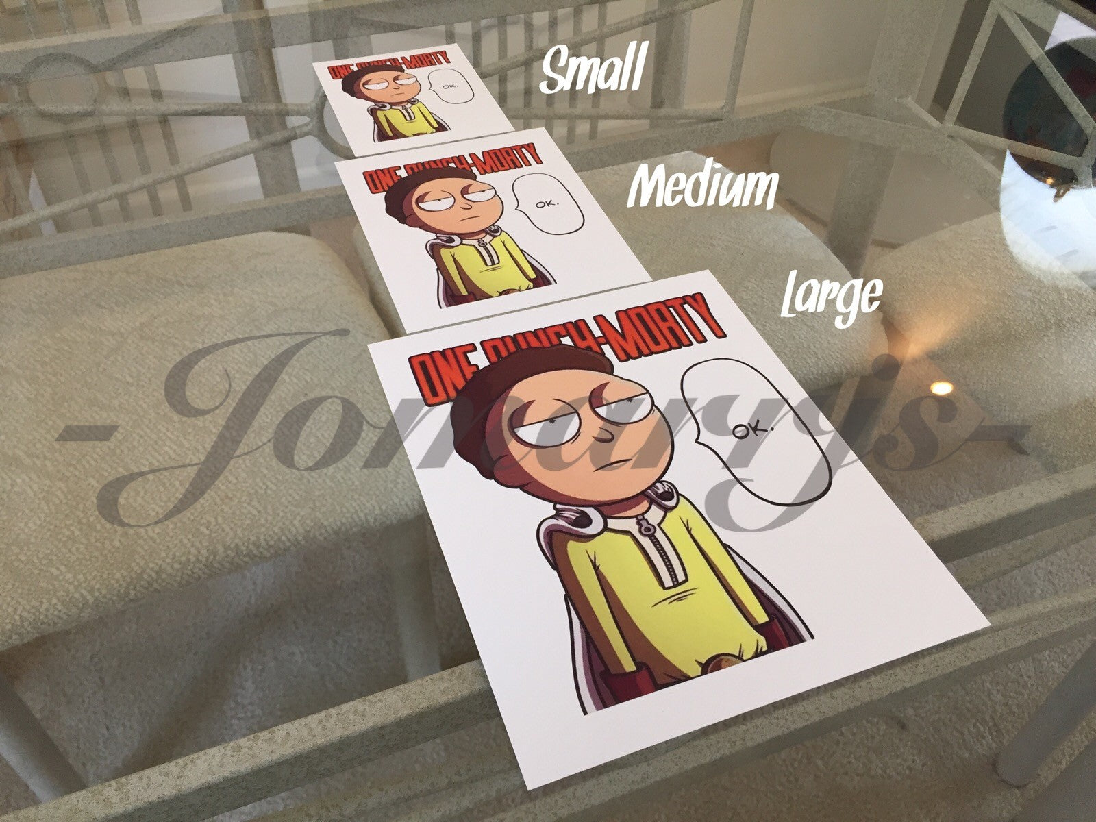One Punch Morty Man Anime Rick & Morty "OK" Anime Decal Sticker saitama 4"-18"