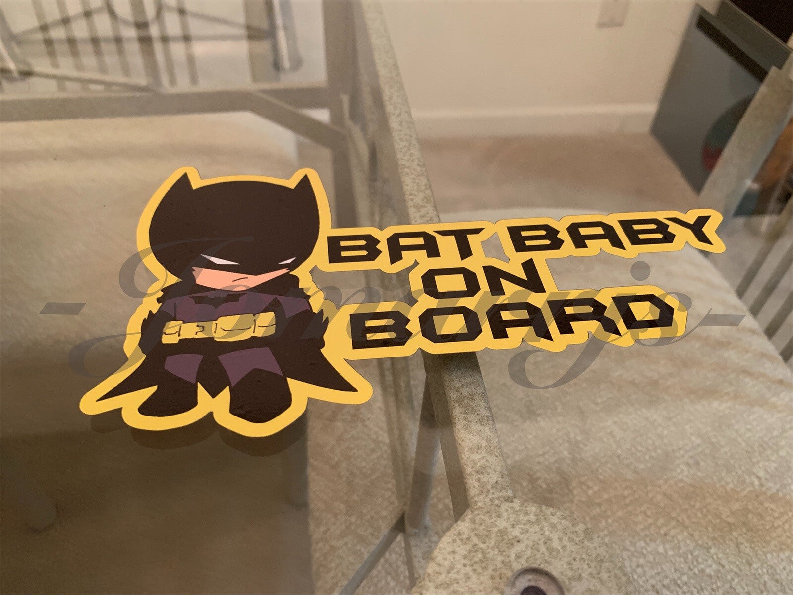 Custom Bat Baby or Bat Kid on Board Vinyl Sticker Decal Cute Batman dc comics