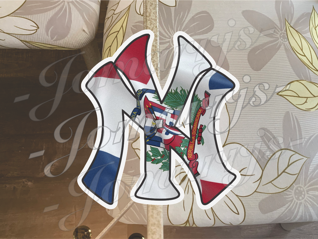 New York Yankees NY Logo "Latin Vibes” Edition Sticker Decal Vinyl  *Sz: 4"-18"*