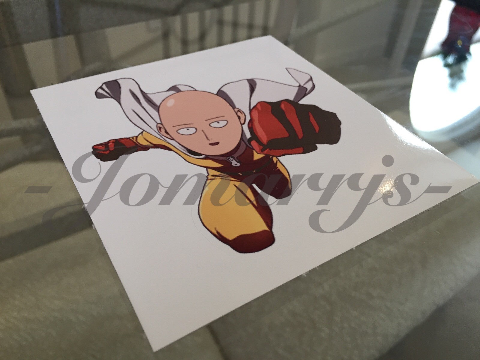 One Punch Man - Anime - Saitama - "Charging Punch" Anime Decal Sticker *3 Sizes*
