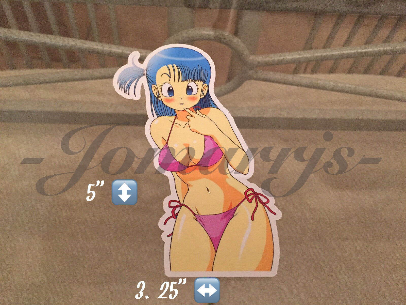 Dragon Ball Z Anime Bulma Bikini Sun Fun Sticker Decal Vinyl Comic DBZ