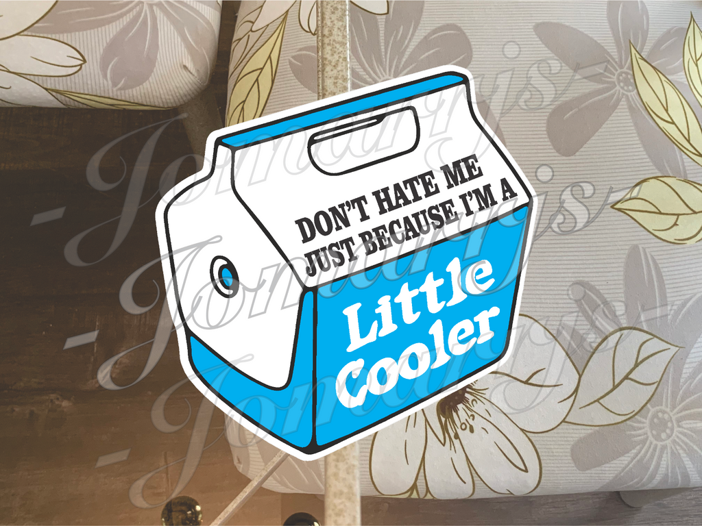 "Don't Hate Me Just Because I'm A Little Cooler" Sticker Decal funny waterproof